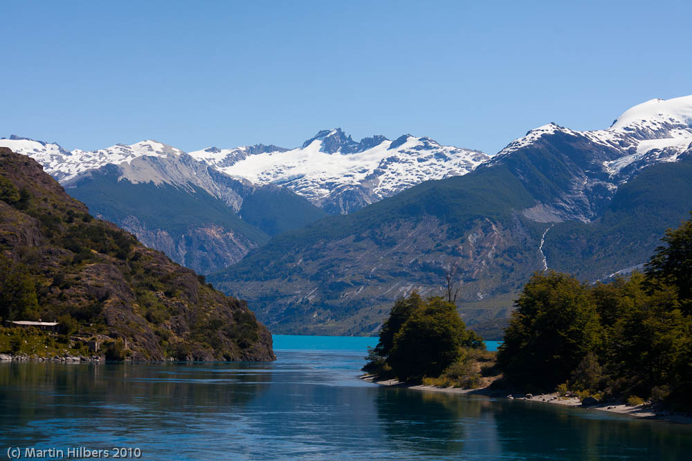 Carretera Austral: 29/12 Bahia Murta - Puerto Bertrand / Lago Carrero - Lago Bertrand confluence. Click to see full size image