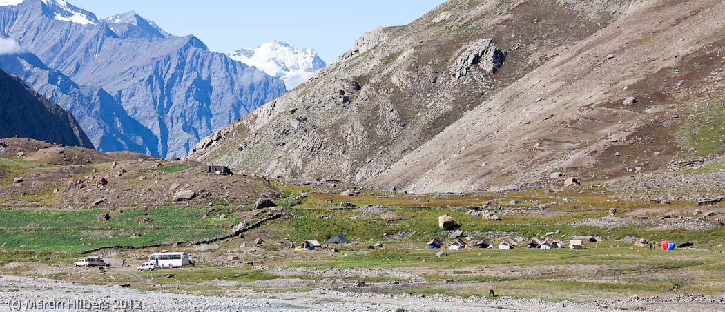 Ladakh: 24/8 Baralacha La / Campsite at Patseo. Click to see full size image