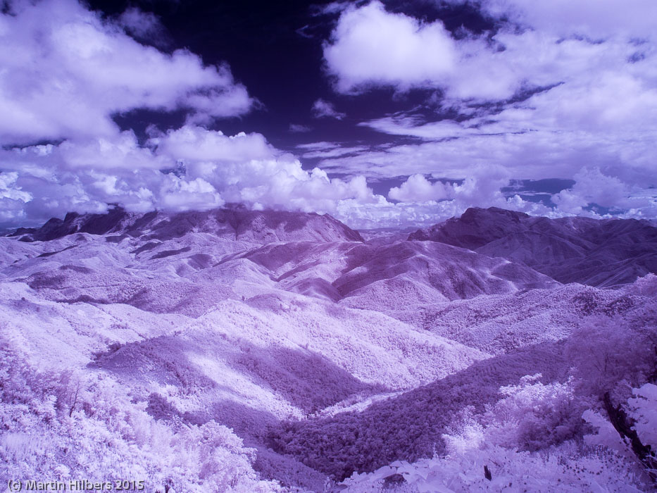 Laos: 9/11 Luong Prabang - Kiew Kachan / Mountain view (IR). Click to see full size image